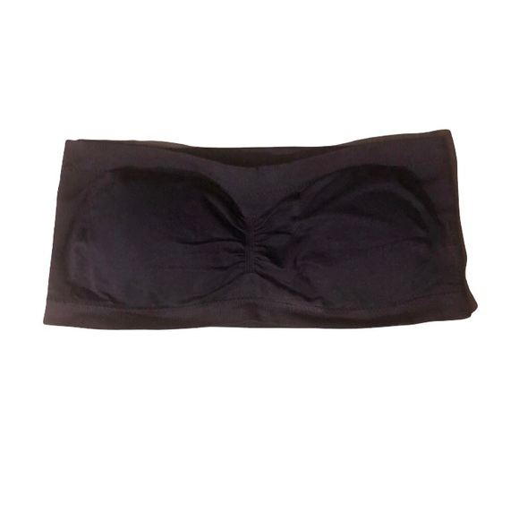 Black Padded Bandeau Bra with Removable Padding - Picture 9 of 12